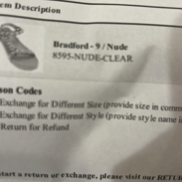 Mystique size 9 sandal nude-clear stones - Picture 6 of 6